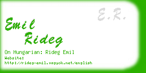 emil rideg business card
